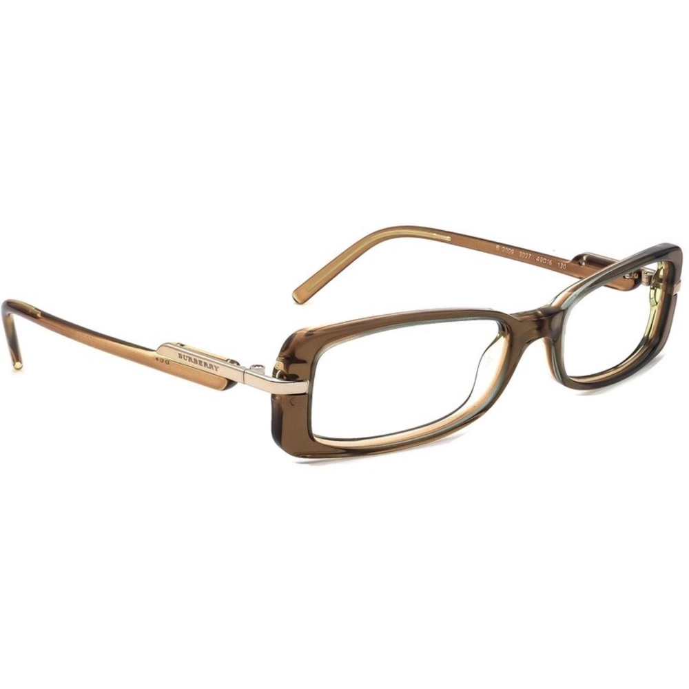 Burberry Women's Eyeglasses B 2009 3027 Brown Rectangular Frame Italy 51[]16 135